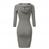 Striped hooded dress with pocketsDresses