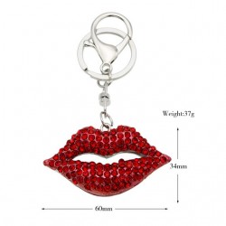 Crystal lipstick & bag keychain keyringKeyrings