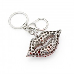 Crystal lipstick & bag keychain keyringKeyrings