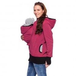 Kangaroo Pouch hoodie jacket baby carrier hoodedMaternity clothing