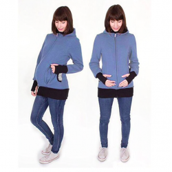 Kangaroo Pouch hoodie jacket baby carrier hoodedMaternity clothing