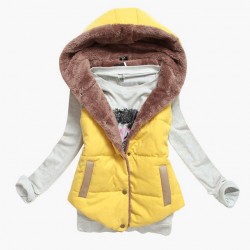 Slim-design warm jacket hooded vest bodywarmer cottonJackets
