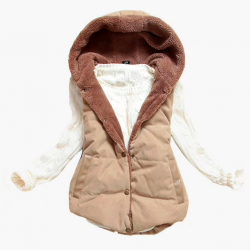 Slim-design warm jacket hooded vest bodywarmer cottonJackets