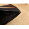 Leather men's wallet purse - zipper and credit card slotsWallets