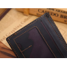 Leather men's wallet purse - zipper and credit card slotsWallets