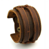 Leather cuff double wide rope bracelet unisexBracelets