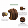 Leather cuff double wide rope bracelet unisexBracelets