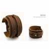 Leather cuff double wide rope bracelet unisexBracelets