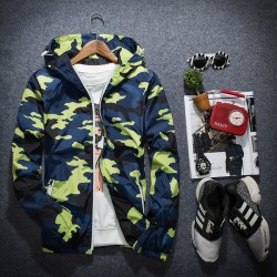 Camouflage hooded jacket windbreaker unisexJackets