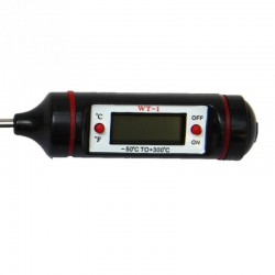 Digital food thermometer - stainless steel - for baking - cooking - meatBakeware