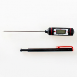 Digital food thermometer - stainless steel - for baking - cooking - meatBakeware