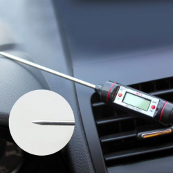 Digital food thermometer - stainless steel - for baking - cooking - meatBakeware