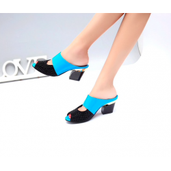 Rhinestones thick heel flip flops sandalsSandals