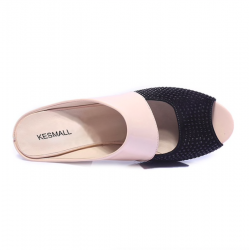 Rhinestones thick heel flip flops sandalsSandals