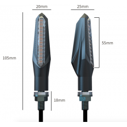 CB190 LED 150NK 12V - high brightness - motorcycle turn signal lights - set of 2Turning lights