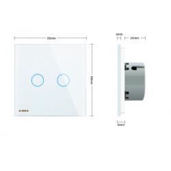 220 - 250V wall crystal glass touch switch panelLights & lighting