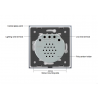 220 - 250V wall crystal glass touch switch panelLights & lighting