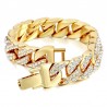 Gold / silver bracelet with zirconias unisexBracelets