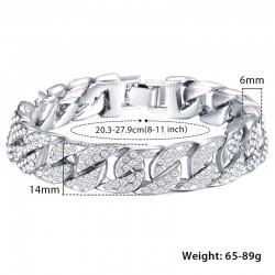 Gold / silver bracelet with zirconias unisexBracelets