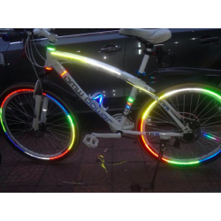 Bicycle wheel rim reflective stickerLights