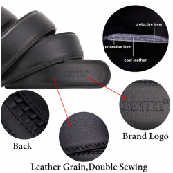 Genuine cowhide leather belt with automatic buckle beltBelts