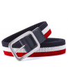 Elastic reversible woven canvas beltBelts