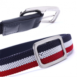 Elastic reversible woven canvas beltBelts