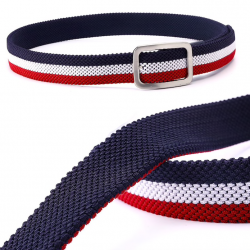 Elastic reversible woven canvas beltBelts