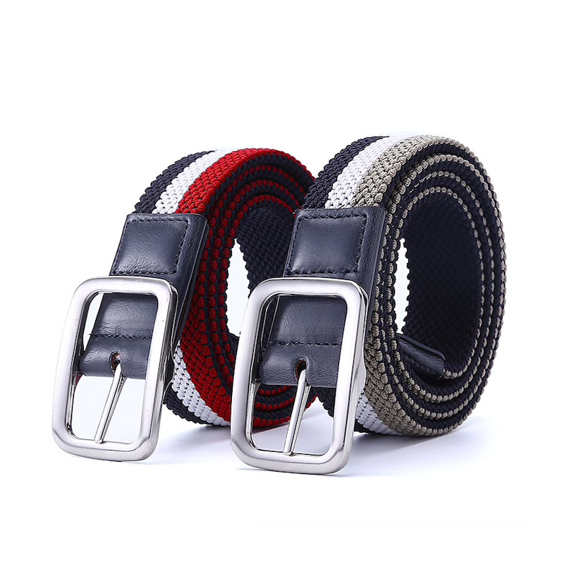 Elastic reversible woven canvas beltBelts