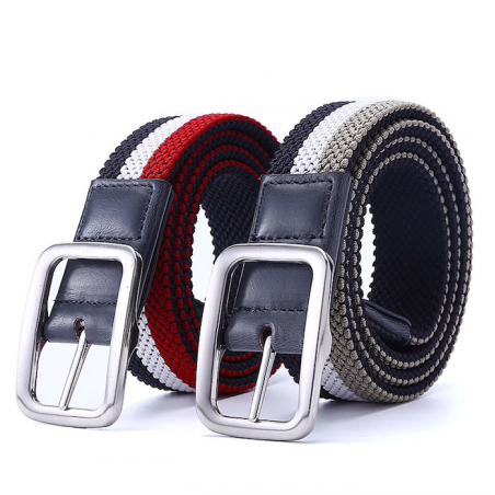 Elastic reversible woven canvas beltBelts