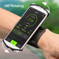 iPhone 4 - 5.5 inch180 degree rotatable jogging phone holder wristband belt strapAccessories