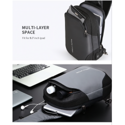 9.7 inch IPad water repellent shoulder crossbody chest bagProtection