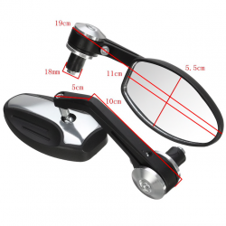 Universal 7/8" motorcycle aluminum rear view mirror 2 pcsMirrors