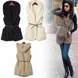 Winter fur hooded vestJackets