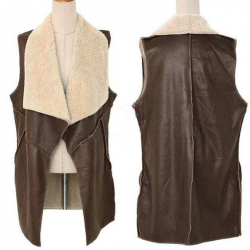 Slim autumn winter leather vestJackets