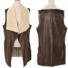 Slim autumn winter leather vestJackets