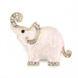 Enamel & crystals elephant - broochBrooches