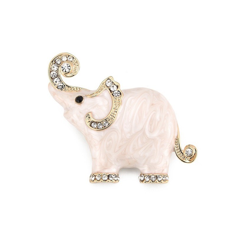 Enamel & crystals elephant - broochBrooches