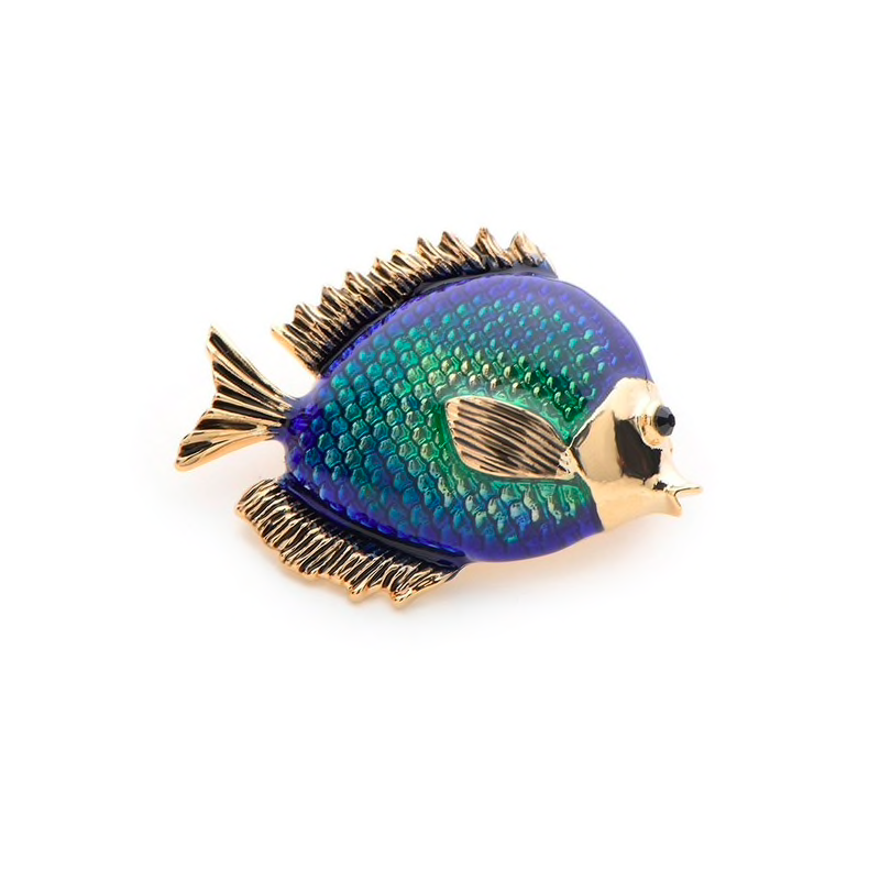 Blue fish women's broochBrooches