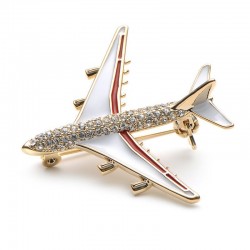 Crystal airplane broochBrooches