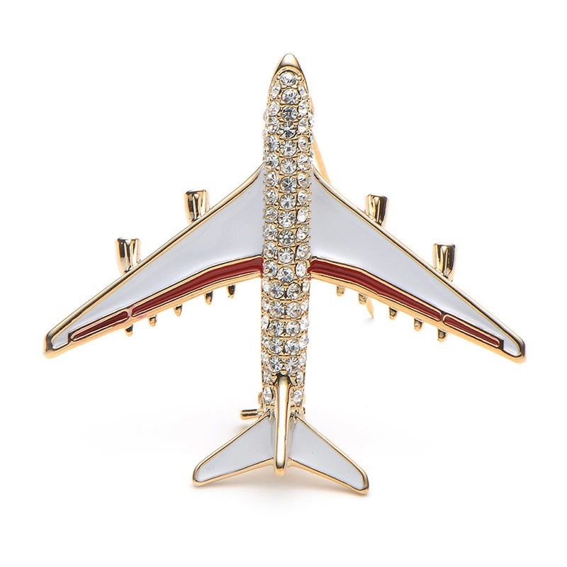 Crystal airplane broochBrooches