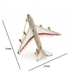 Crystal airplane broochBrooches