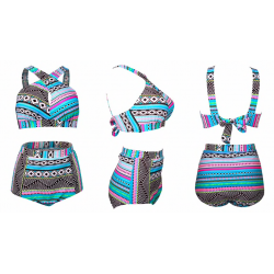 Plus size high waist swimsuit bikini setBeachwear