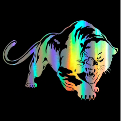 3D wild panther vinyl car sticker decal 19.5 * 13.6 cmStickers