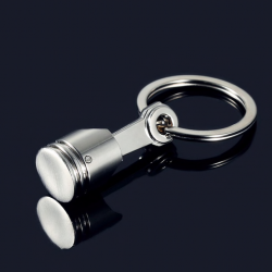 Silver engine pistol - keyringKeyrings