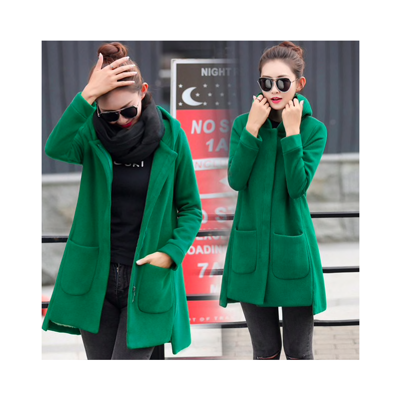 Long hooded coat fleece jacketJackets Long hooded coat fleece jacketJackets