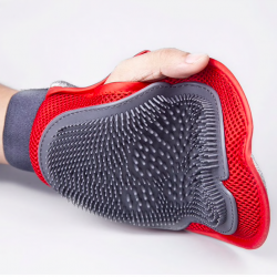 Cat dog fur grooming bath glove brushCare