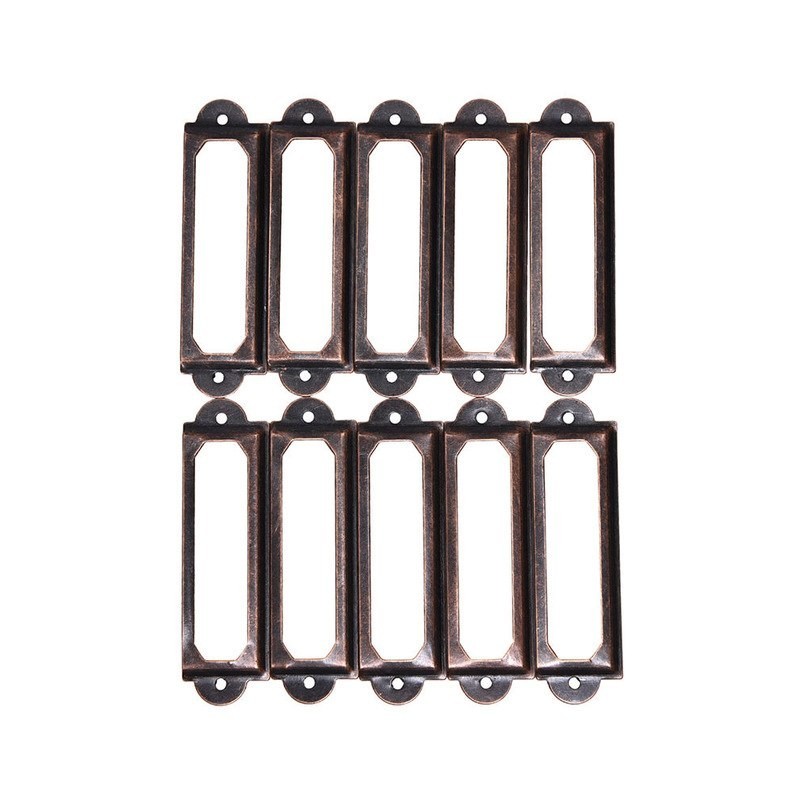 Antique brass furniture metal handle - frame label holder - 10 piecesFurniture