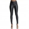Faux leather high waisted trousers pantsWomen's fashion