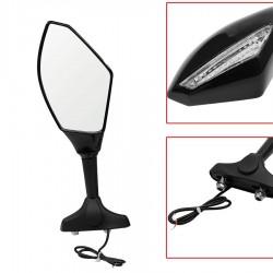 LED motorcycle turn signal light rearview mirrors for Yamaha Yzf Fzr 600 1000 R1 R6 FZ1 FZ6Mirrors